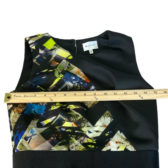 Milly Black and Multicolor Patterned Dress - Picture 10 of 11